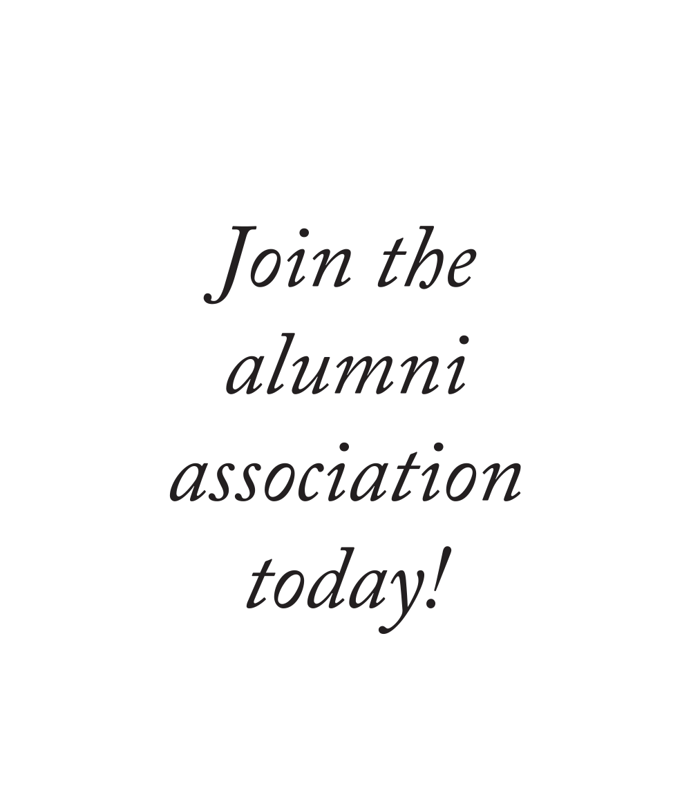 Join the alumni association today! text 