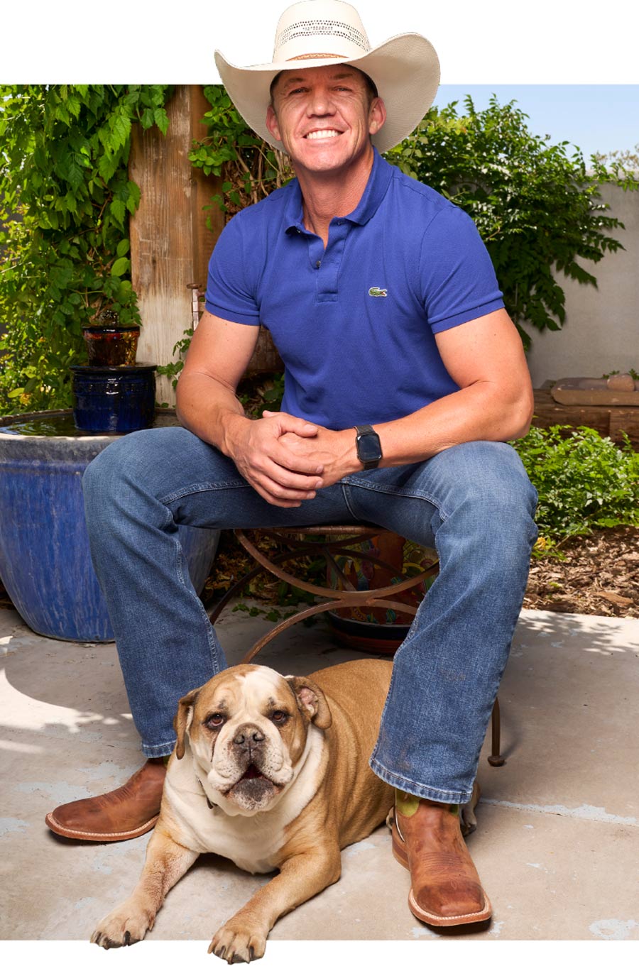Scot Brown with his dog