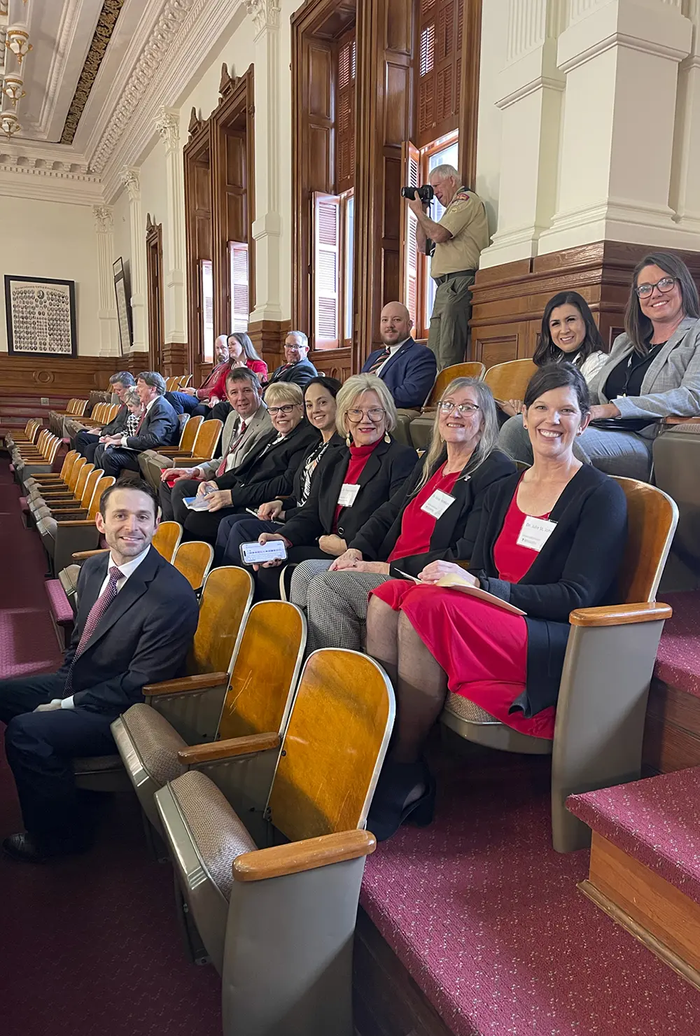 TTUHSC alumni, donors, faculty and staff in capitol chambers