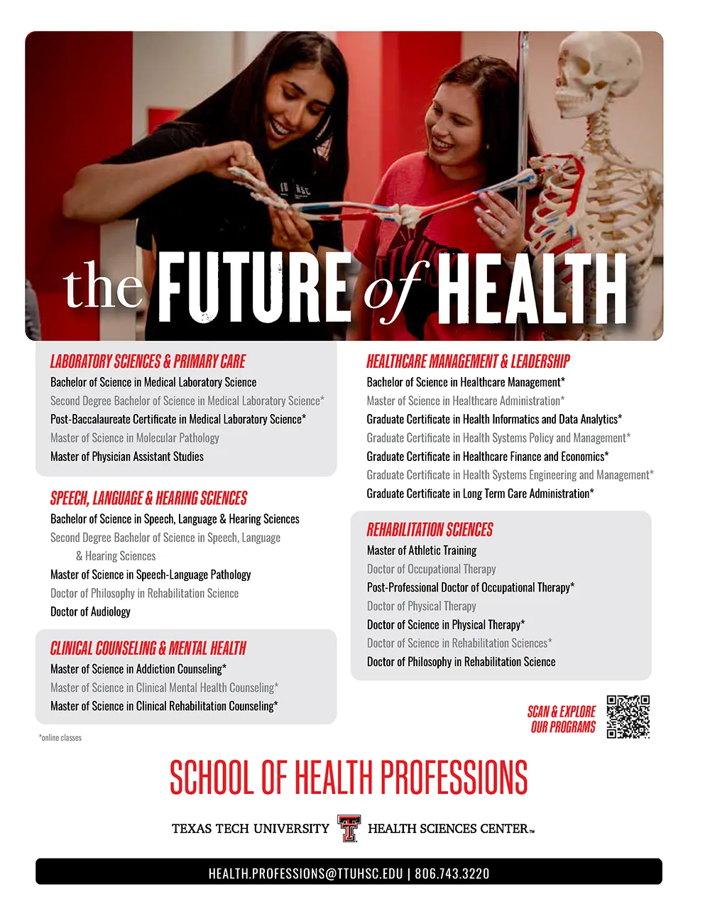 School of Health Professions Advertisement