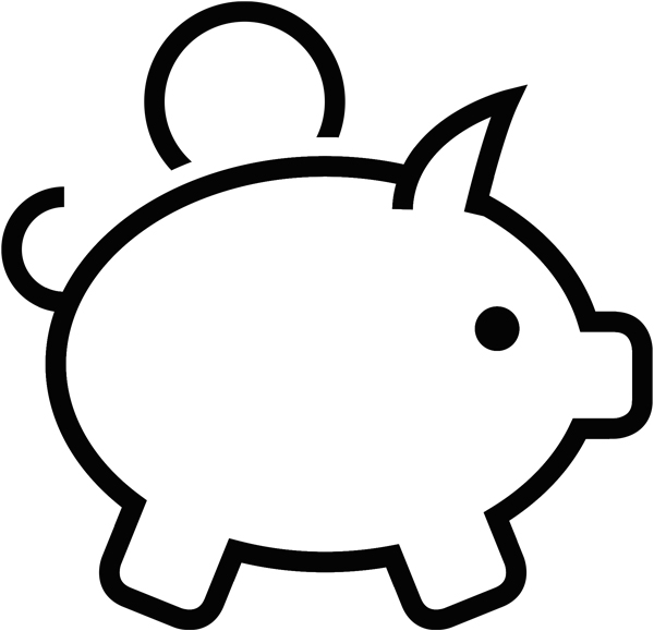 piggy bank vector graphic