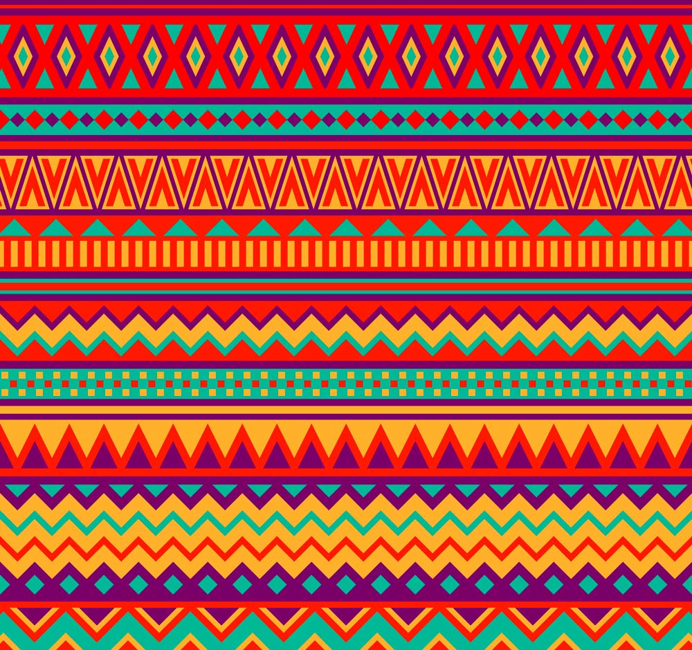 Vibrant geometric design in various colors